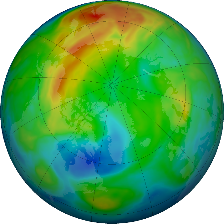 Arctic ozone map for 15 December 2022